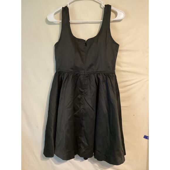 5018 NWOT Rare London Fit & Flare Square Neck Sleeveless Mini Dress Black Size 4 - Picture 4 of 7